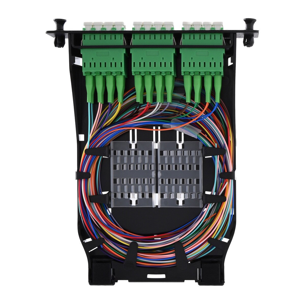 HD Splice Cassette, 24 Fiber, Quad, LC/APC, 9 µm OS2, 1 m Pigtails 2